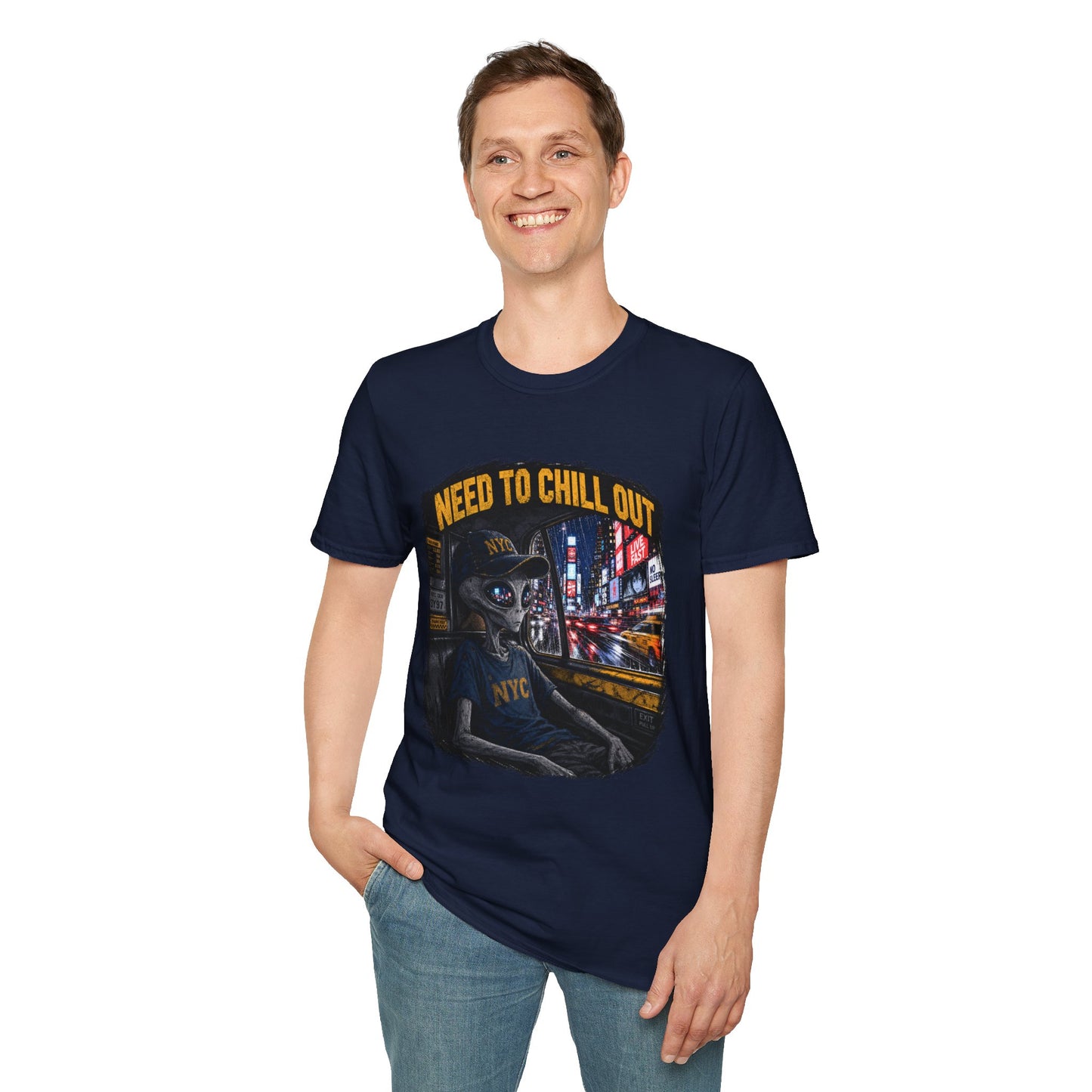 Alien NYC T‑Shirt — "Need to Chill Out" Graphic Tee