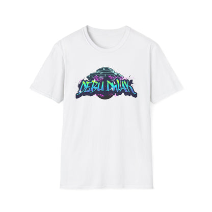 Alien Graffiti T-Shirt — "Debu Dwak" Logo UFO Streetwear Tee