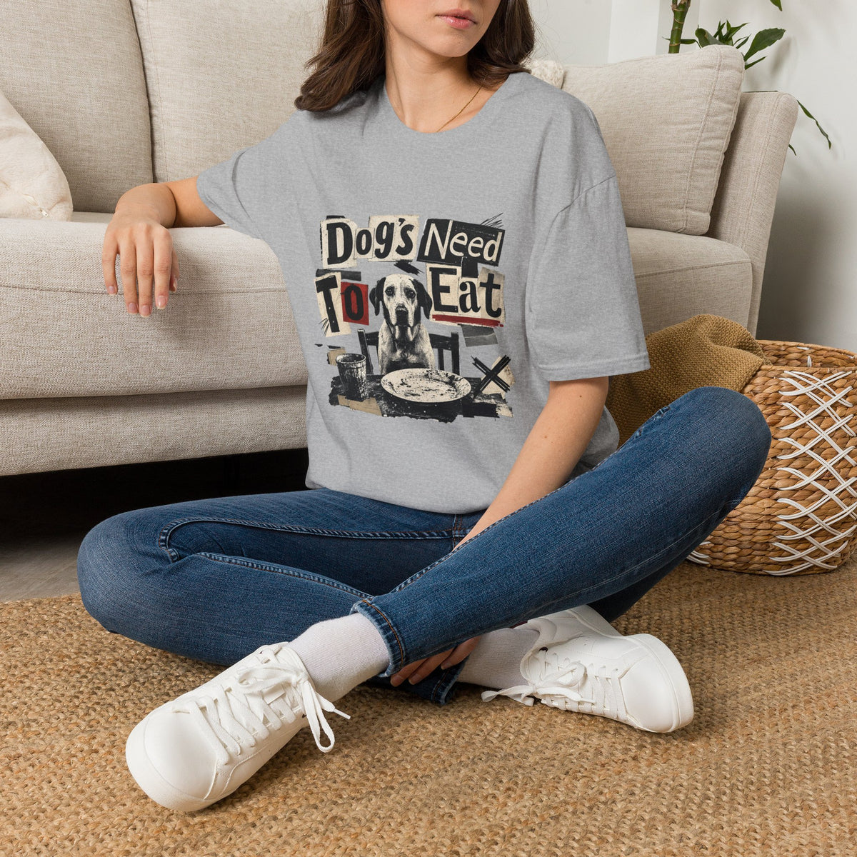 Dog's Need to Eat T-Shirt — Funny Rescue Dog Graphic Tee for Pet Lovers