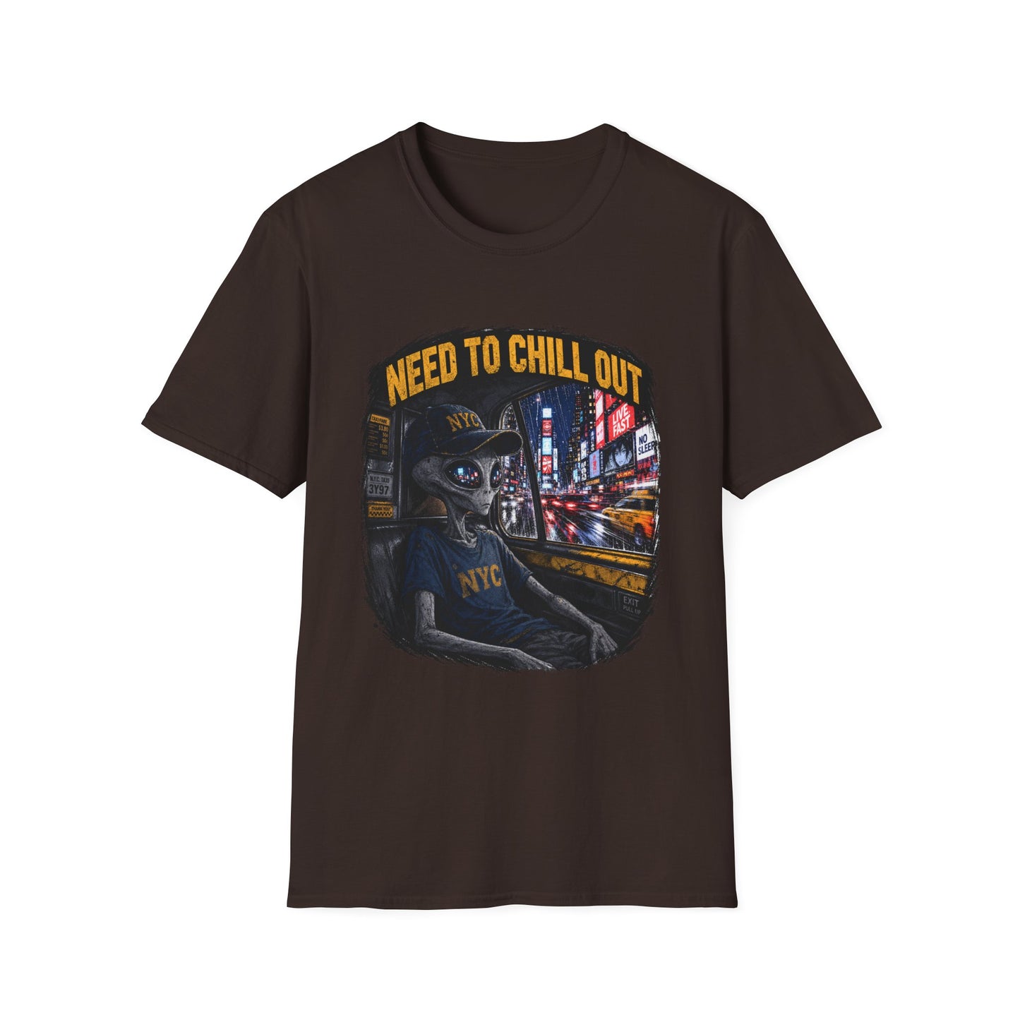 Alien NYC T‑Shirt — "Need to Chill Out" Graphic Tee