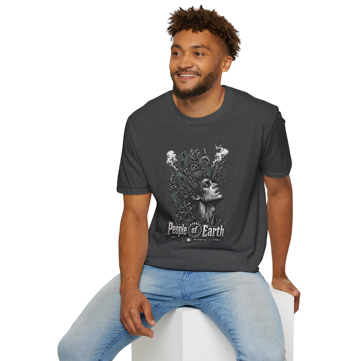 People of Earth Tee — Cyber-Steampunk Horror Graphic T-Shirt