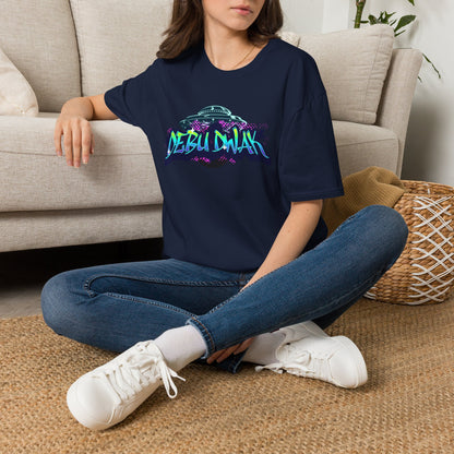 Alien Graffiti T-Shirt — "Debu Dwak" Logo UFO Streetwear Tee