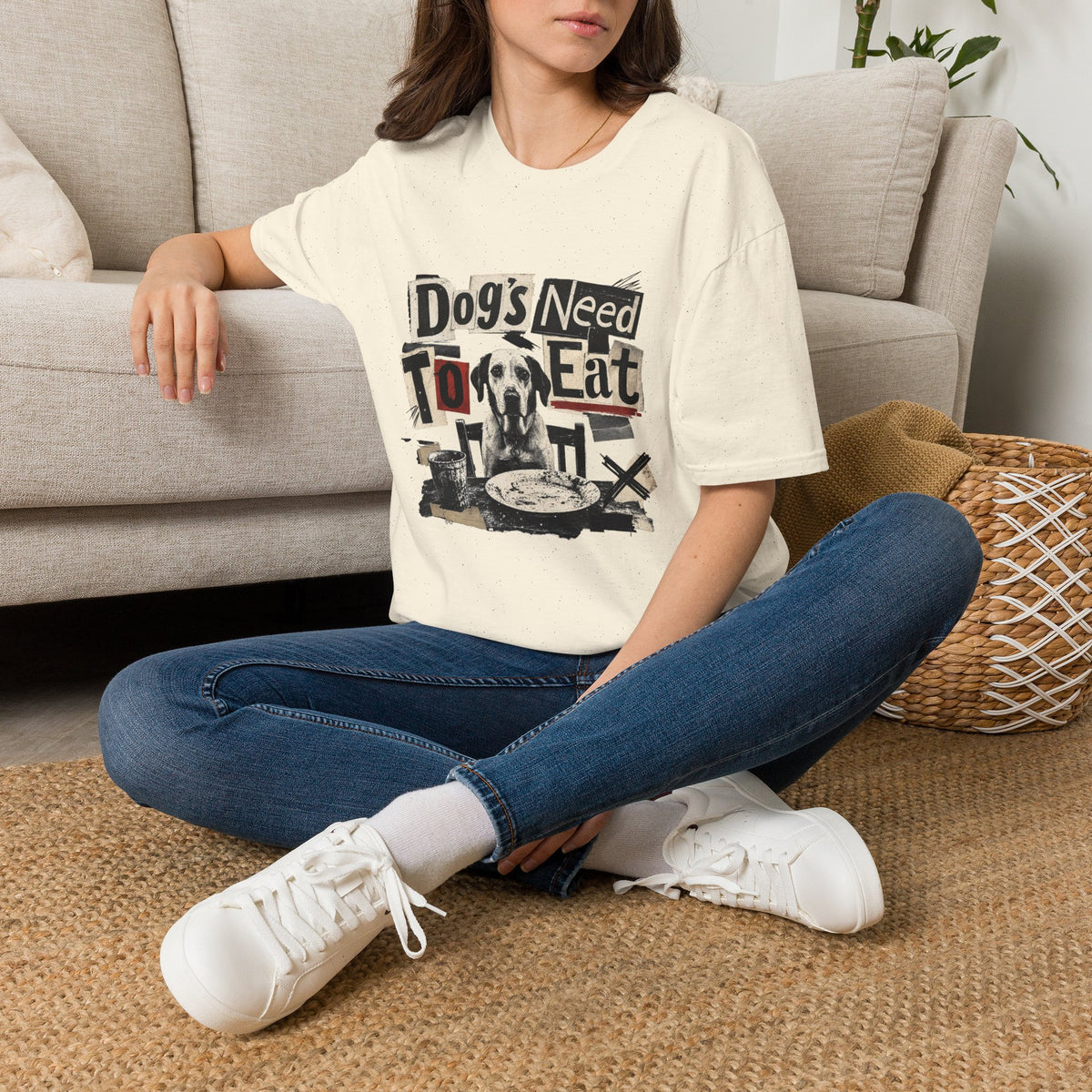 Dog's Need to Eat T-Shirt — Funny Rescue Dog Graphic Tee for Pet Lovers