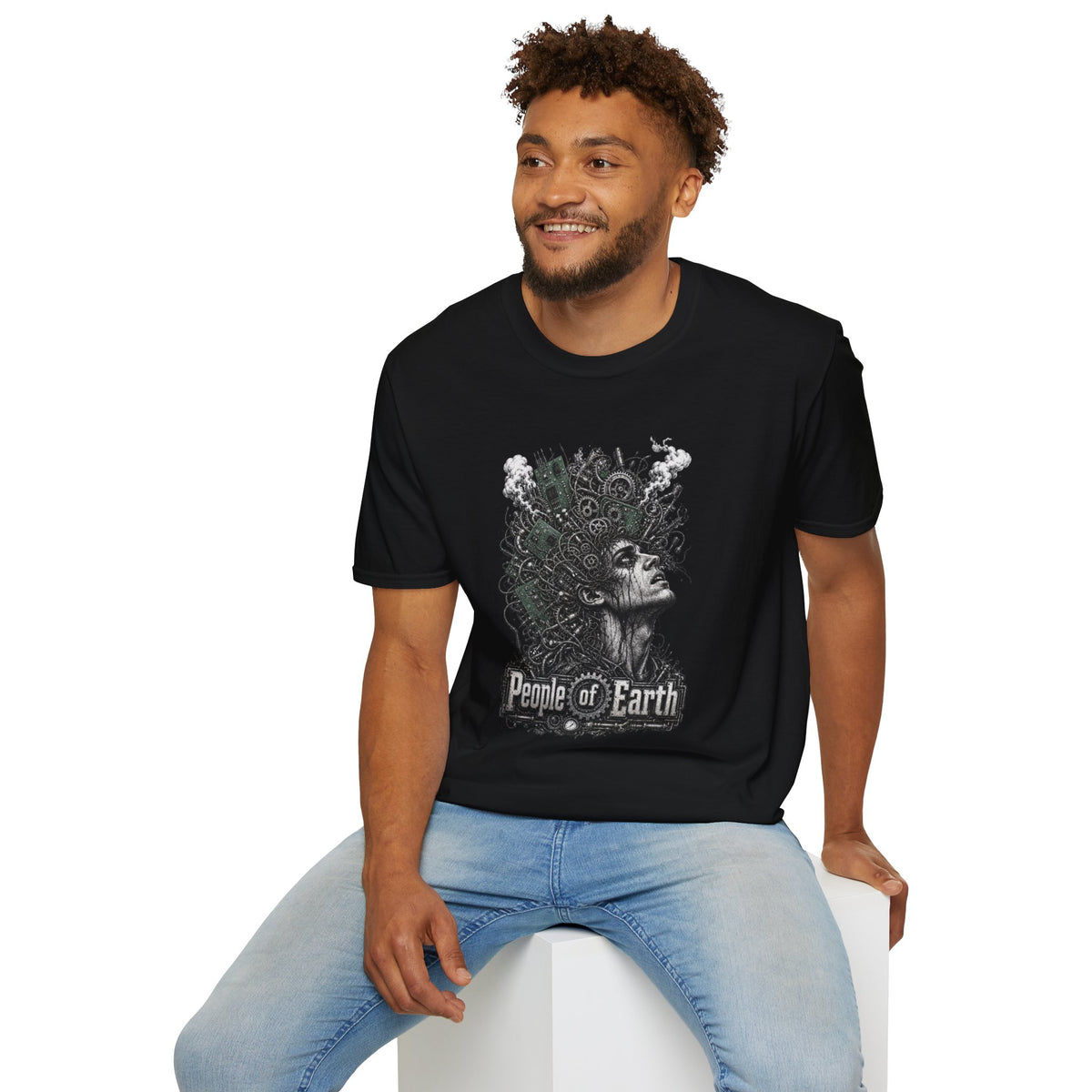 People of Earth Tee — Cyber-Steampunk Horror Graphic T-Shirt