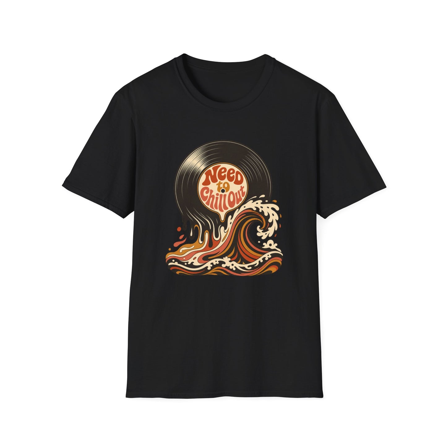 Need to Chill Out T-Shirt — Retro Vinyl Surf Wave Relaxed Tee