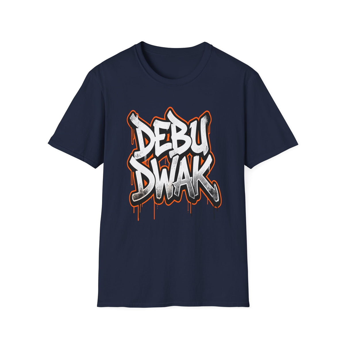 Graffiti "DEBU DWAK" Logo Graphic T-Shirt – Urban Streetwear Tee