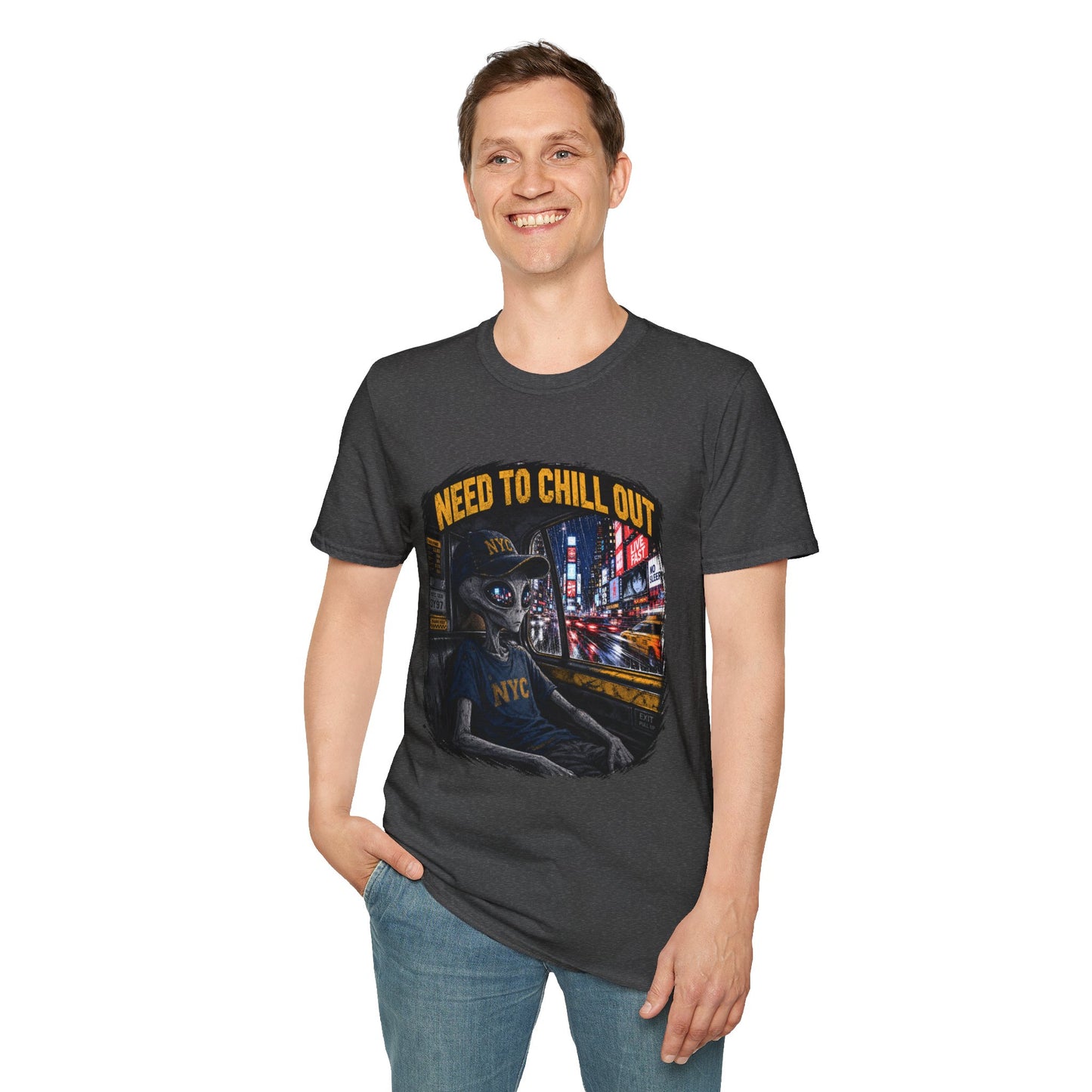 Alien NYC T‑Shirt — "Need to Chill Out" Graphic Tee