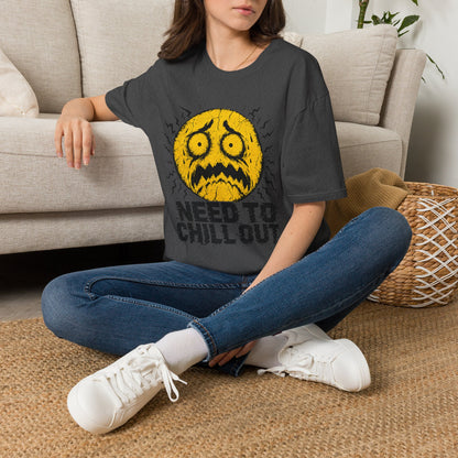 Need To Chill Out T‑Shirt — Funny Stressed Emoji Graphic Tee
