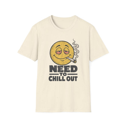 Need to Chill Out T-Shirt — Smoky Chill Emoji Graphic Tee