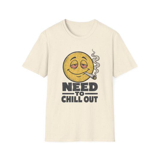 Need to Chill Out T-Shirt — Smoky Chill Emoji Graphic Tee