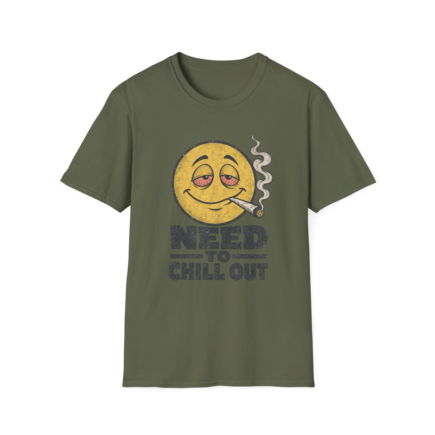 Need to Chill Out T-Shirt — Smoky Chill Emoji Graphic Tee