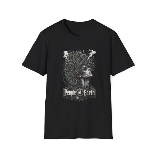 People of Earth Tee — Cyber-Steampunk Horror Graphic T-Shirt
