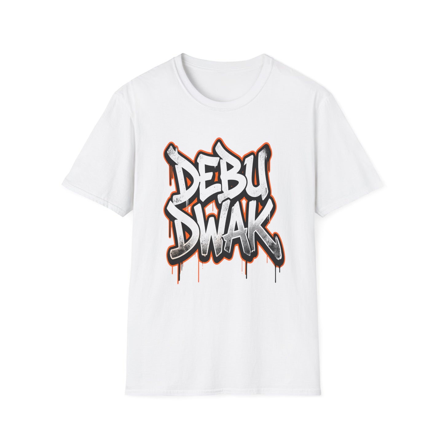 Graffiti "DEBU DWAK" Logo Graphic T-Shirt – Urban Streetwear Tee