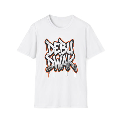 Graffiti "DEBU DWAK" Logo Graphic T-Shirt – Urban Streetwear Tee
