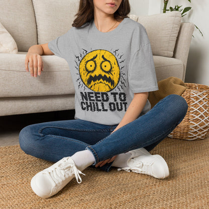 Need To Chill Out T‑Shirt — Funny Stressed Emoji Graphic Tee