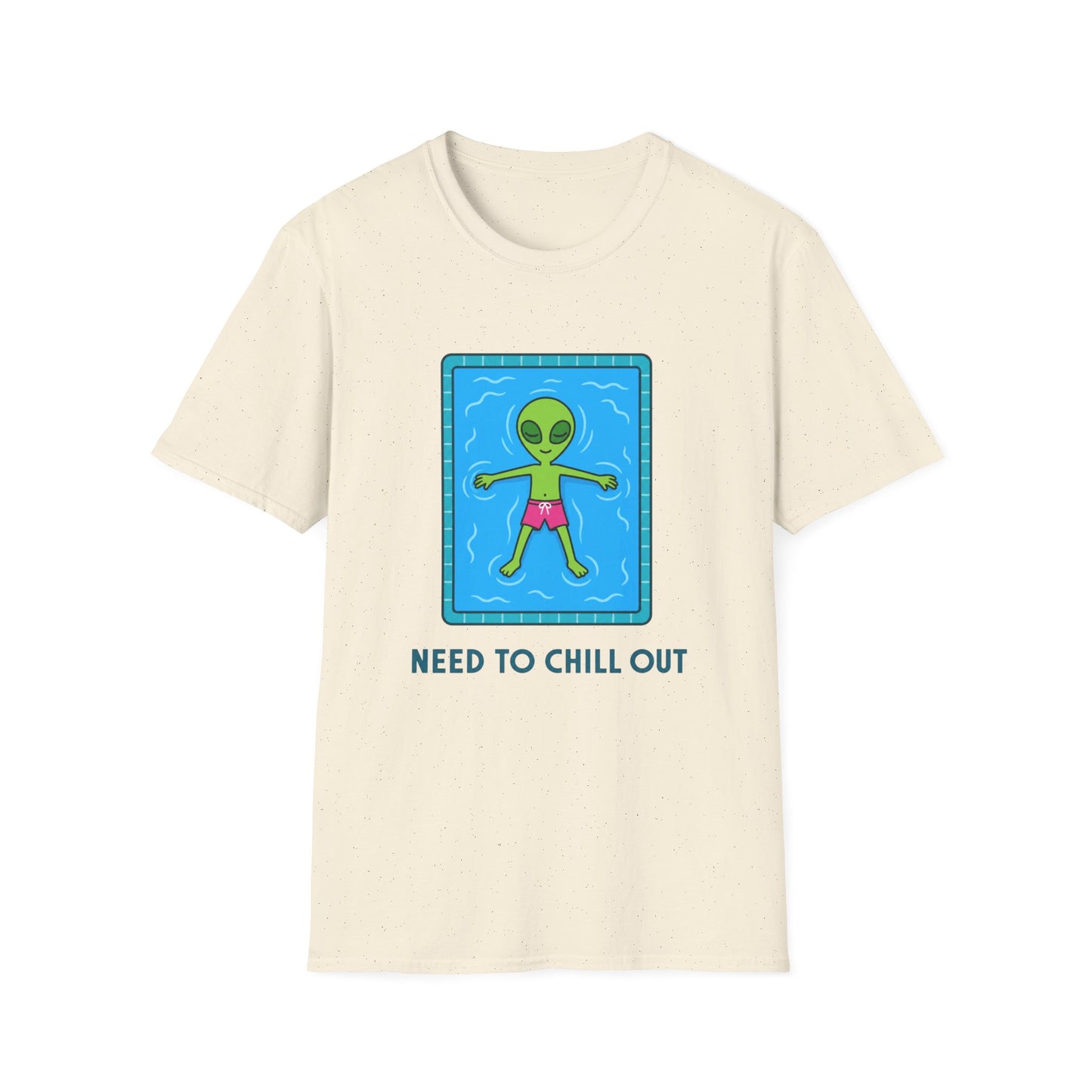 Alien Pool Tee — “Need to Chill Out” Relaxed Graphic T-Shirt