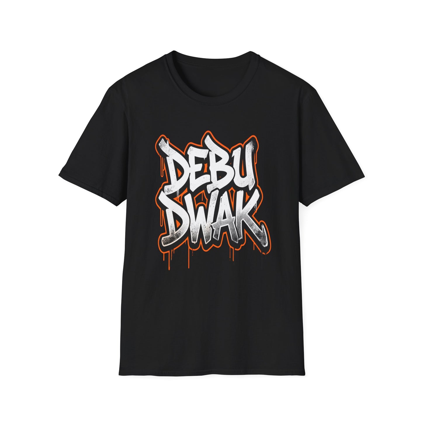 Graffiti "DEBU DWAK" Logo Graphic T-Shirt – Urban Streetwear Tee