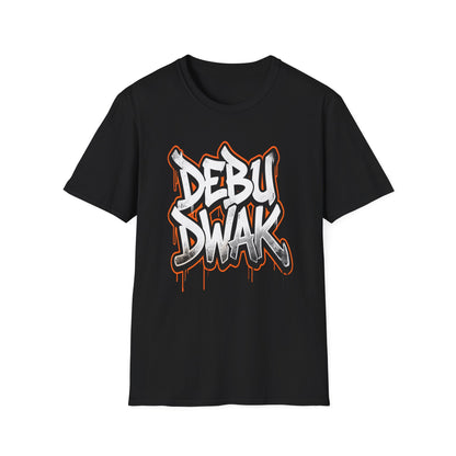 Graffiti "DEBU DWAK" Logo Graphic T-Shirt – Urban Streetwear Tee