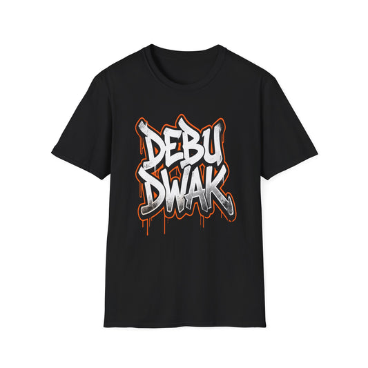 Graffiti "DEBU DWAK" Logo Graphic T-Shirt – Urban Streetwear Tee
