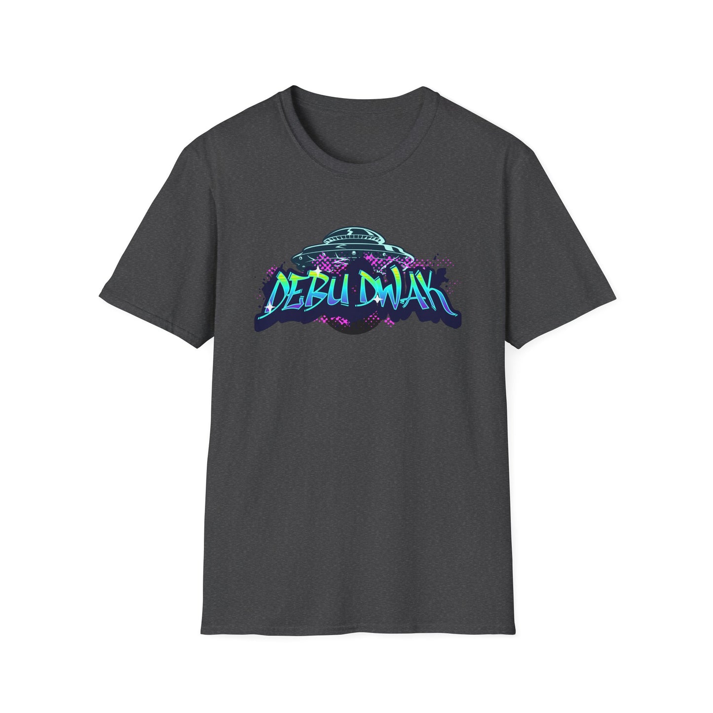 Alien Graffiti T-Shirt — "Debu Dwak" Logo UFO Streetwear Tee