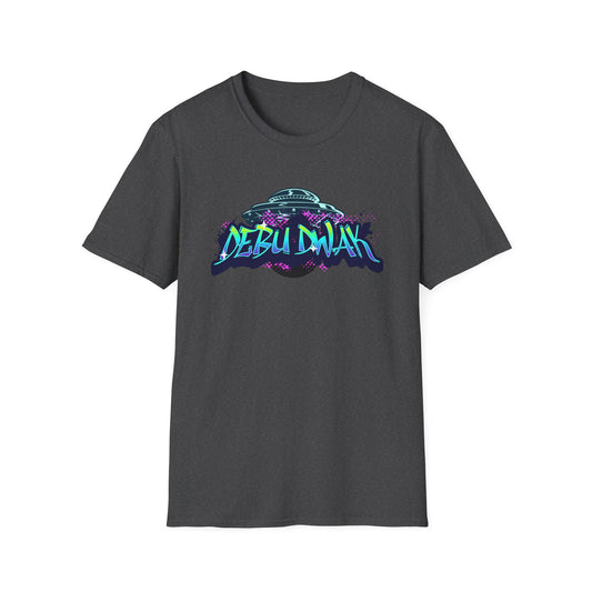 Alien Graffiti T-Shirt — "Debu Dwak" Logo UFO Streetwear Tee