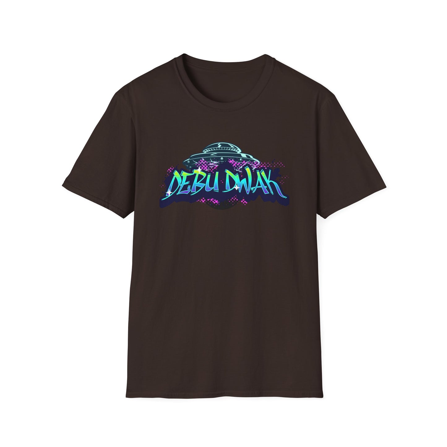 Alien Graffiti T-Shirt — "Debu Dwak" Logo UFO Streetwear Tee
