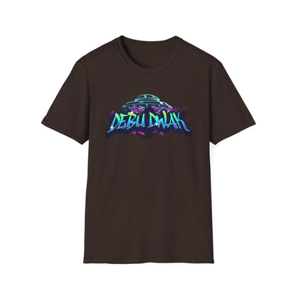 Alien Graffiti T-Shirt — "Debu Dwak" Logo UFO Streetwear Tee