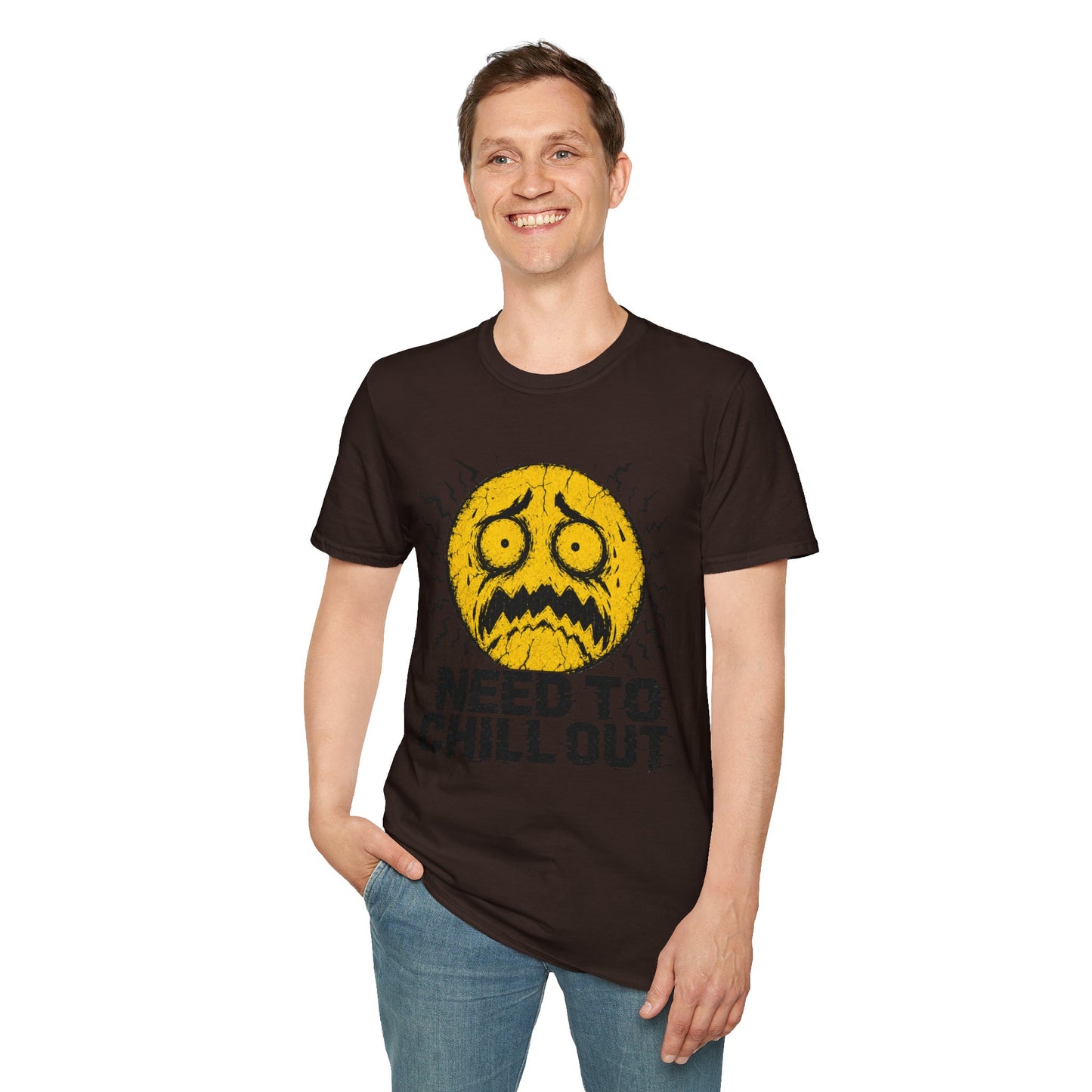 Need To Chill Out T‑Shirt — Funny Stressed Emoji Graphic Tee