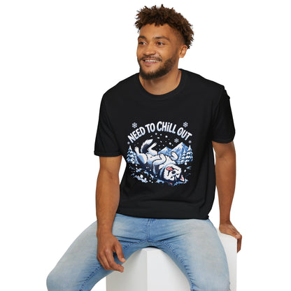 Need to Chill Out T-Shirt — Relaxed Husky Winter Snow Design