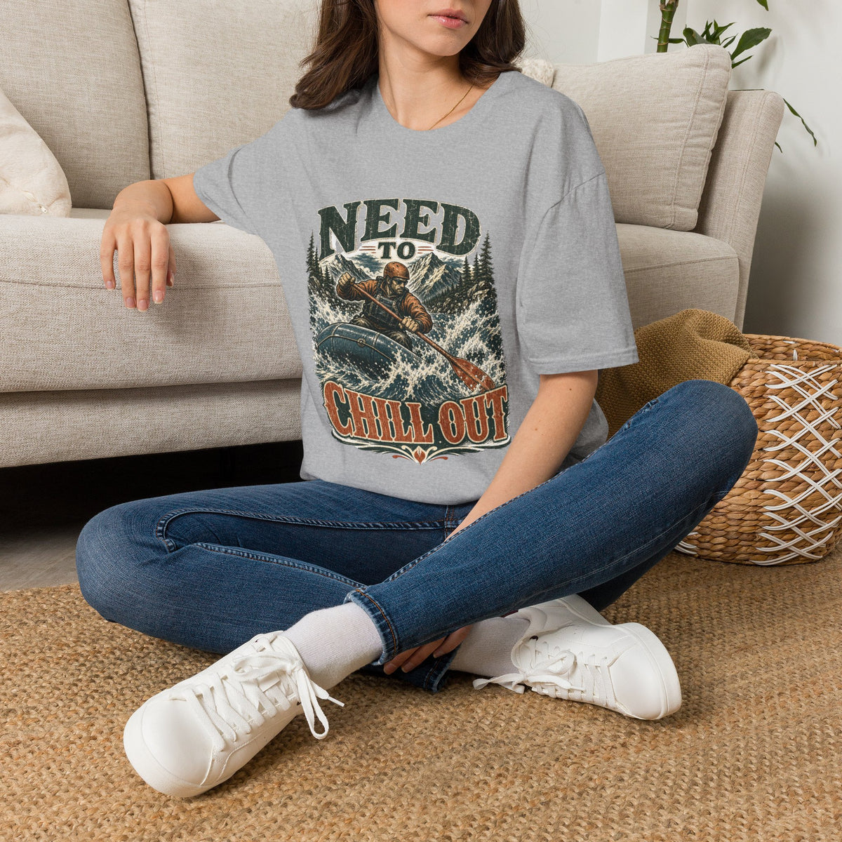 "Need to Chill Out" T-Shirt Vintage Outdoor Rafting Graphic Tee