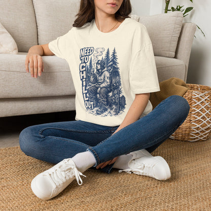 Chill Smokey Camper T-Shirt – "Need to Chill Out" Vintage Outdoors Tee