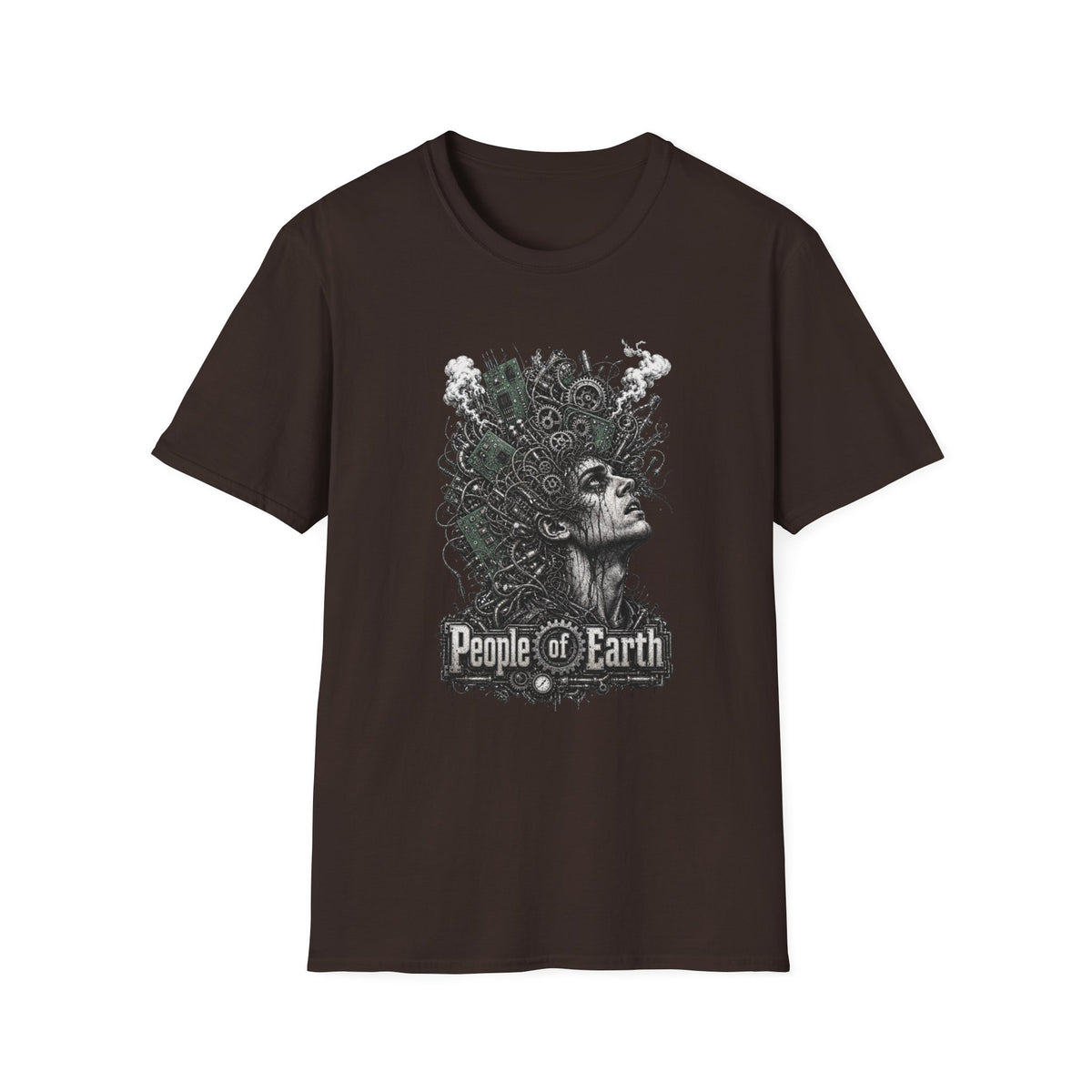 People of Earth Tee — Cyber-Steampunk Horror Graphic T-Shirt