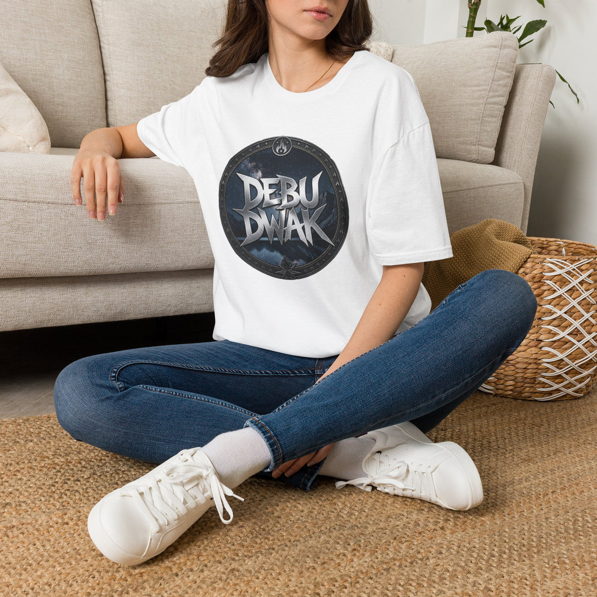 Debu Dwak Gothic Circle Graphic T-Shirt