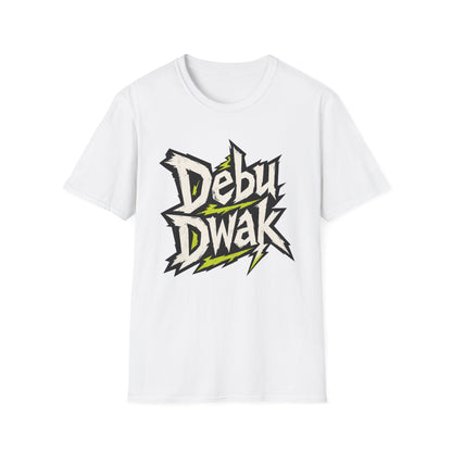Debu Dwak Logo Graphic T‑Shirt — Bold Lightning Lettering Tee