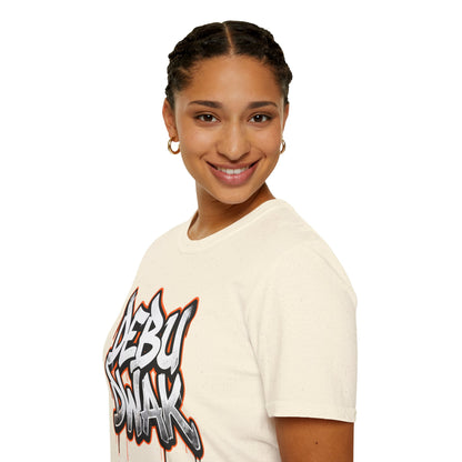 Graffiti "DEBU DWAK" Logo Graphic T-Shirt – Urban Streetwear Tee