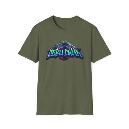 Alien Graffiti T-Shirt — "Debu Dwak" Logo UFO Streetwear Tee