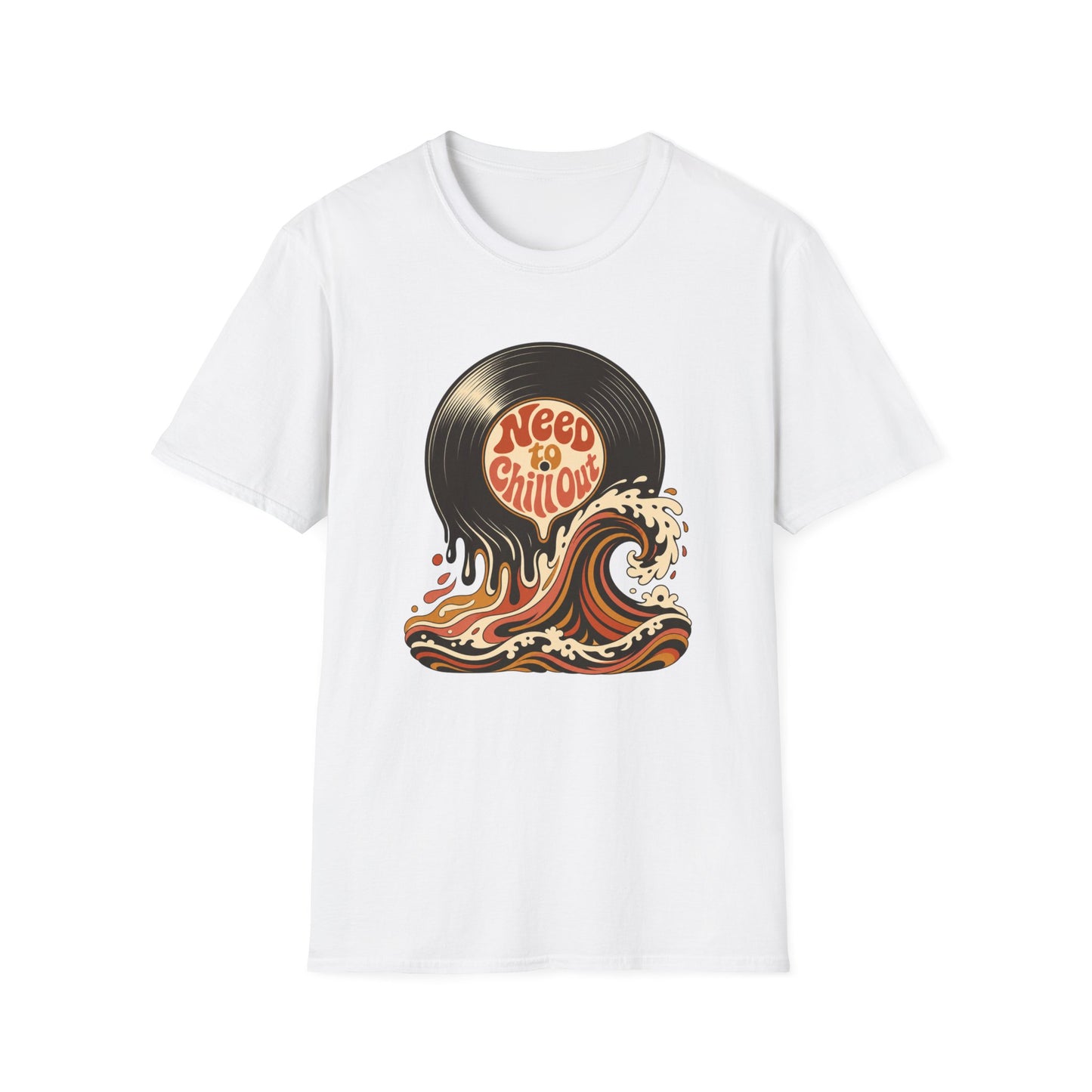 Need to Chill Out T-Shirt — Retro Vinyl Surf Wave Relaxed Tee