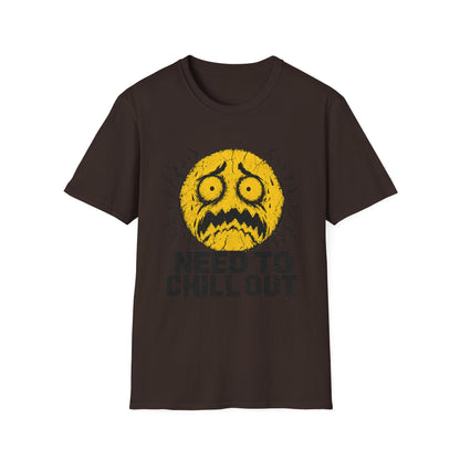Need To Chill Out T‑Shirt — Funny Stressed Emoji Graphic Tee