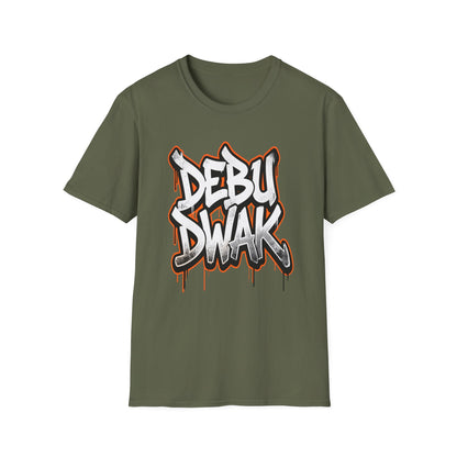 Graffiti "DEBU DWAK" Logo Graphic T-Shirt – Urban Streetwear Tee