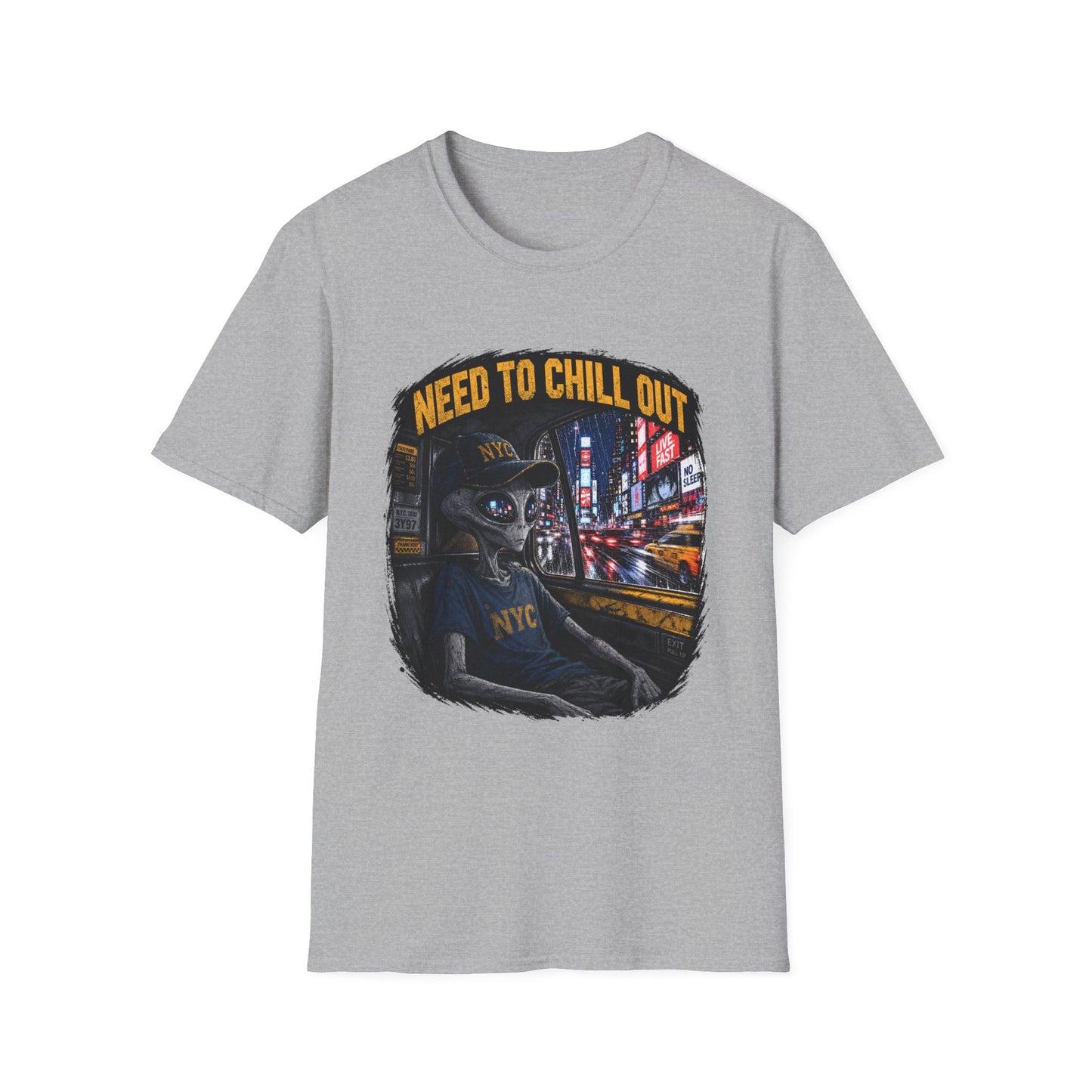 Alien NYC T‑Shirt — "Need to Chill Out" Graphic Tee