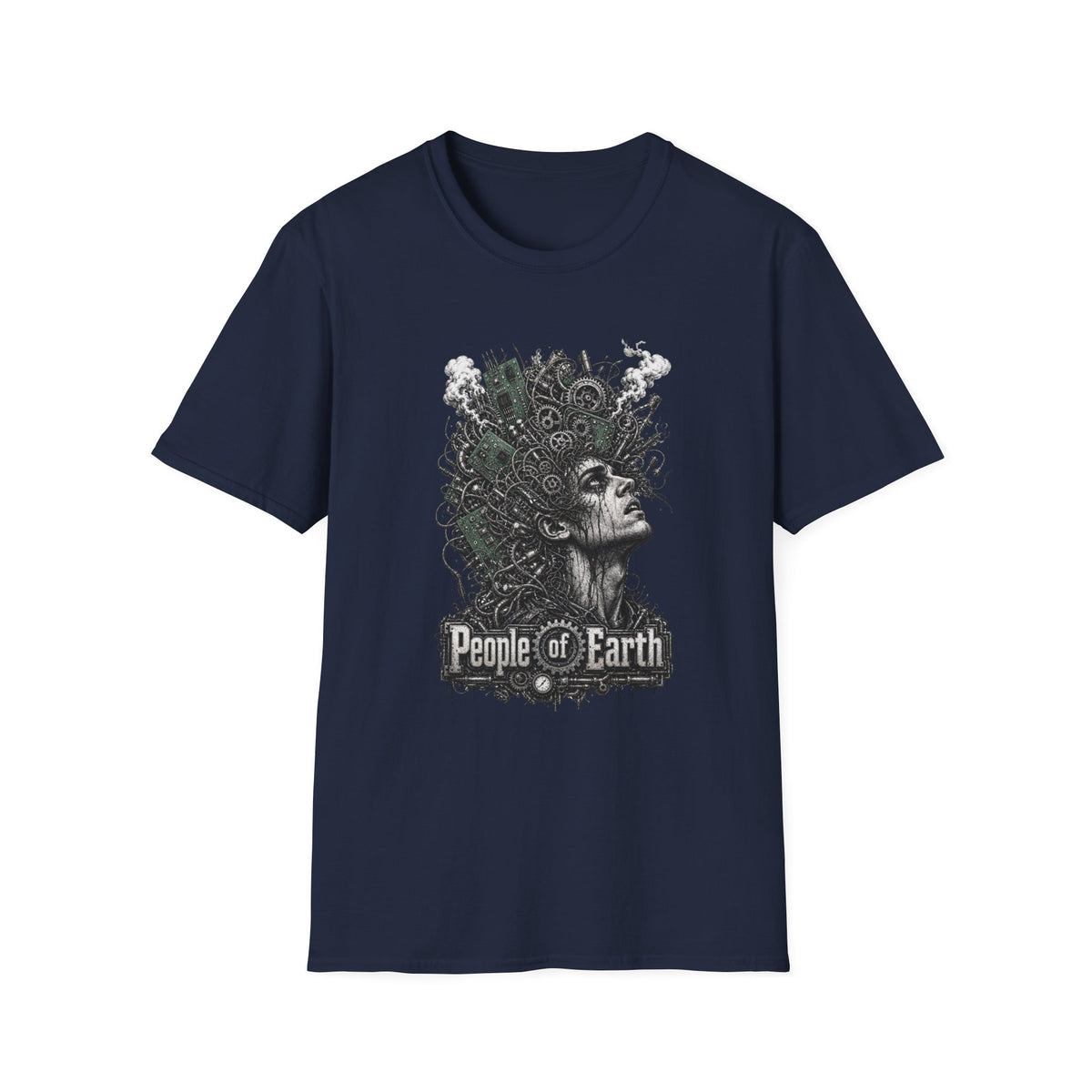 People of Earth Tee — Cyber-Steampunk Horror Graphic T-Shirt