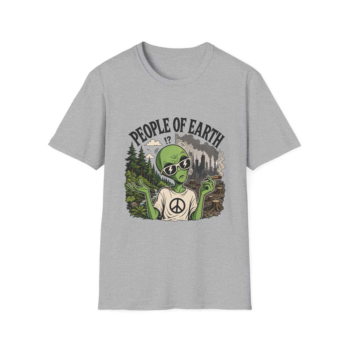 People of Earth Alien T-Shirt Graphic Tee
