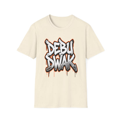 Graffiti "DEBU DWAK" Logo Graphic T-Shirt – Urban Streetwear Tee