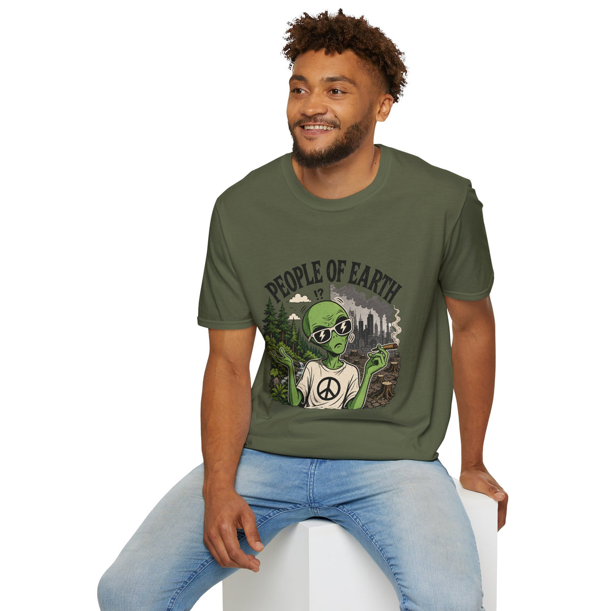 People of Earth Alien T-Shirt Graphic Tee