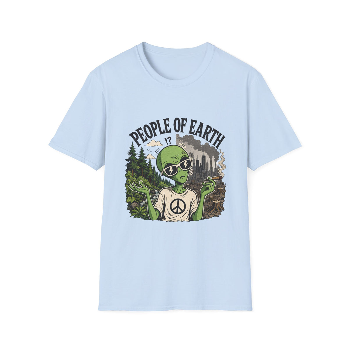 People of Earth Alien T-Shirt Graphic Tee