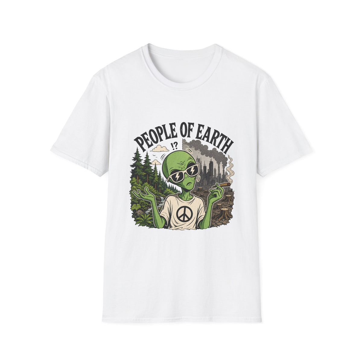 People of Earth Alien T-Shirt Graphic Tee