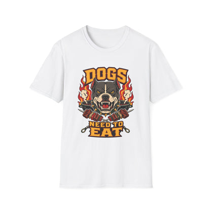 “Dogs Need to Eat” Fierce Rottweiler Graphic T-Shirt