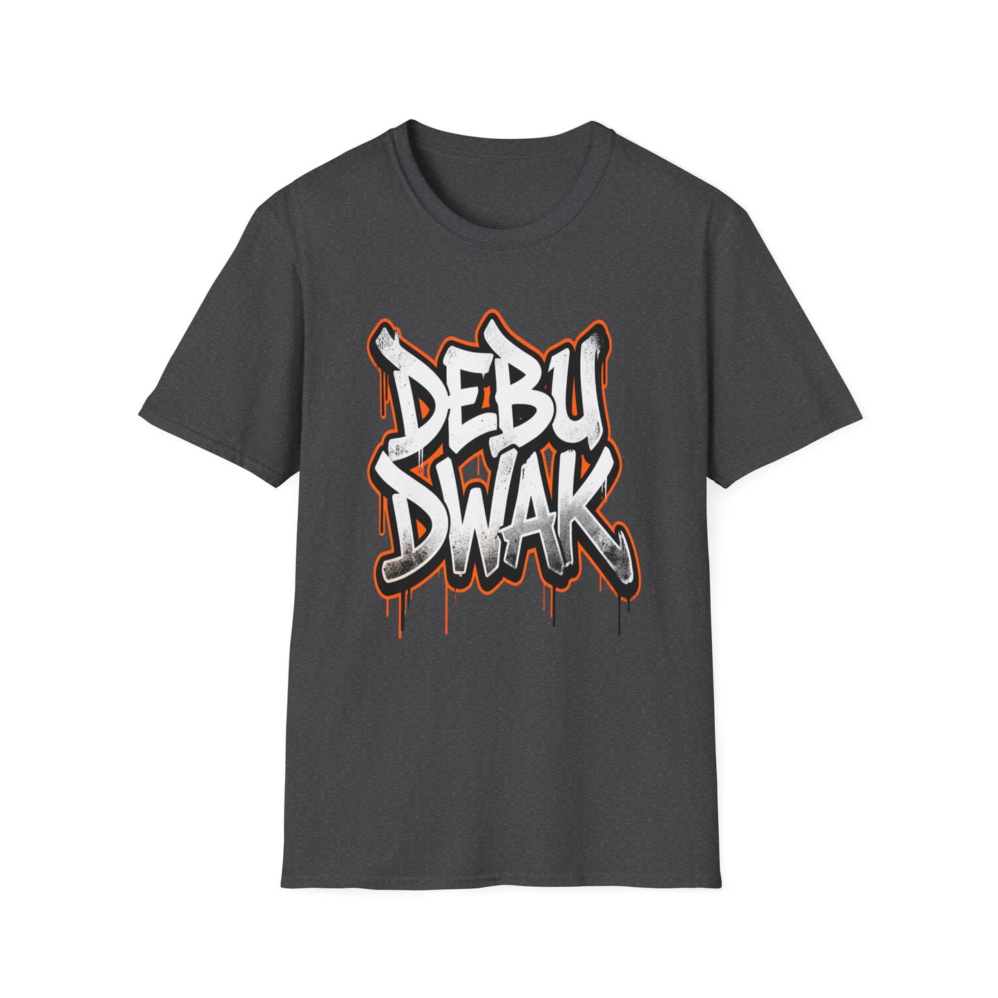 Graffiti "DEBU DWAK" Logo Graphic T-Shirt – Urban Streetwear Tee