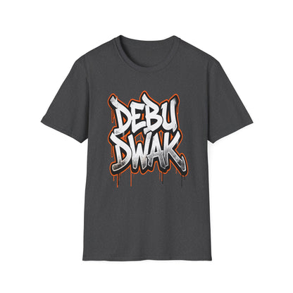 Graffiti "DEBU DWAK" Logo Graphic T-Shirt – Urban Streetwear Tee