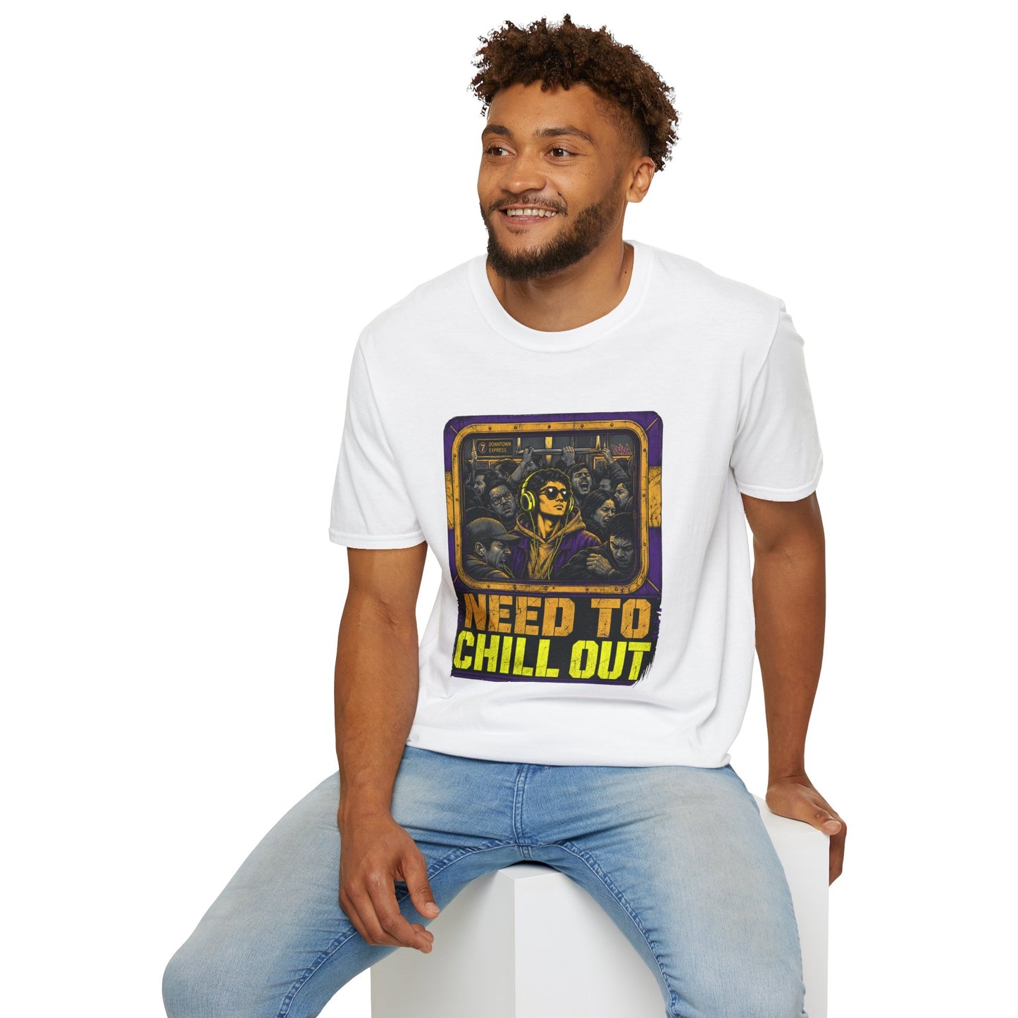 Need To Chill Out T‑Shirt — Retro Subway Vibe Relaxation Tee